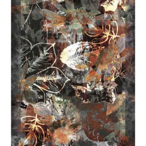 Tappeto moderno "Emozioni d'Artista incisioni terra " con stampa digitale di orifice, collezione Suardi - fondo antiscivolo