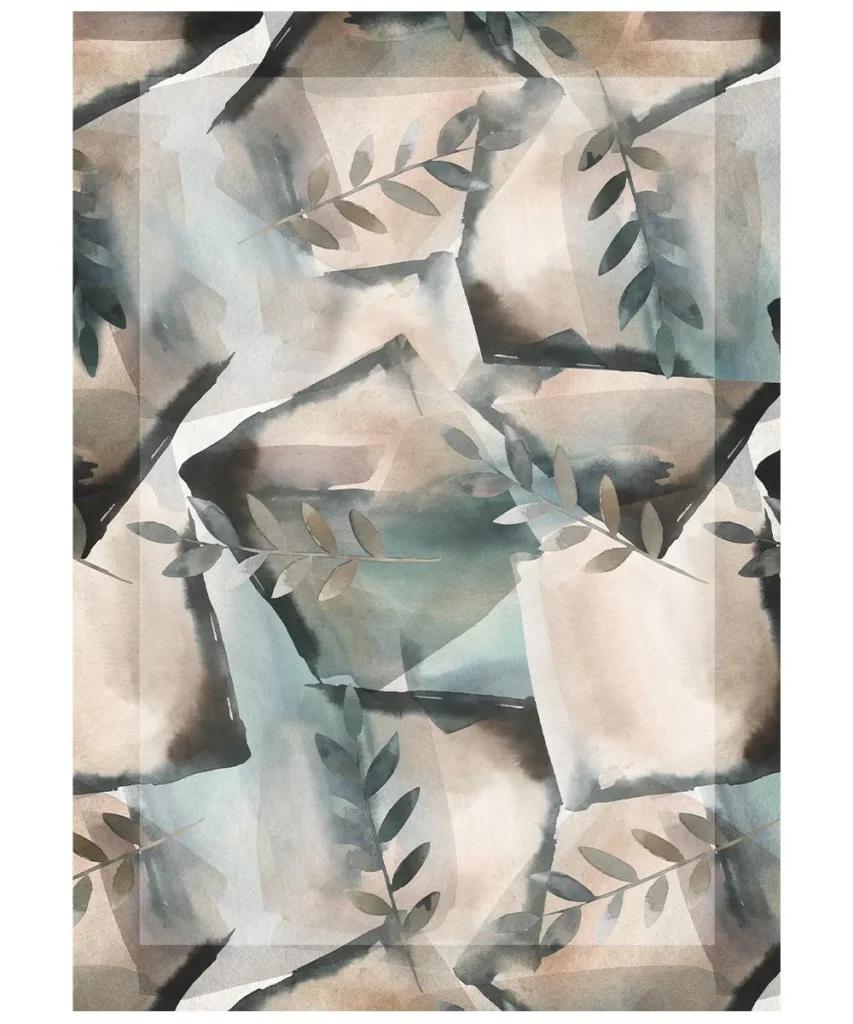 Tappeto moderno "Emozioni d'Artista cubismo " con stampa digitale di orifice, collezione Suardi - fondo antiscivolo