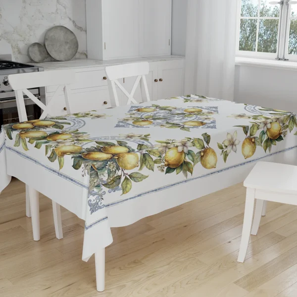 Tovaglia limoni Tiffany 03 Vingi in cotone 100% con stampa digitale,made in italy