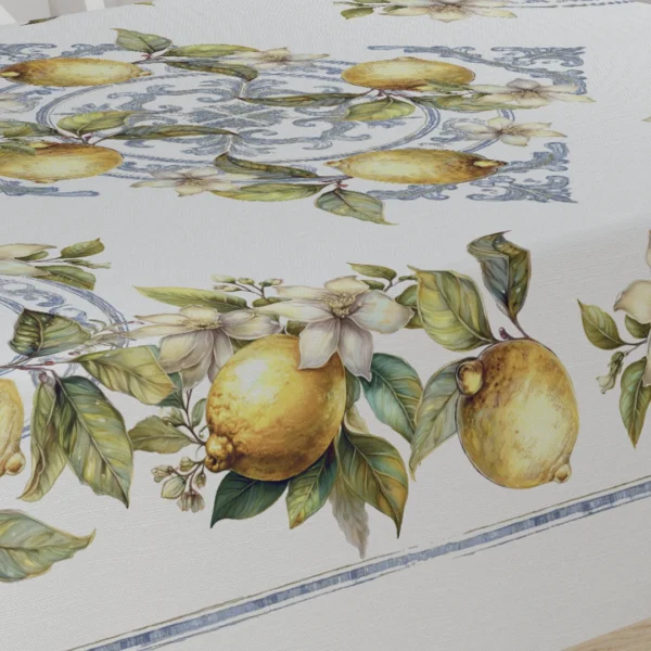 Tovaglia limoni Tiffany 03 Vingi in cotone 100% con stampa digitale,made in italy