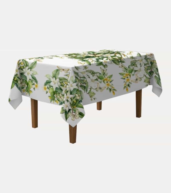 Tovaglia copritavolo in cotone 100% con stampa digitale Jasmin Made in Italy