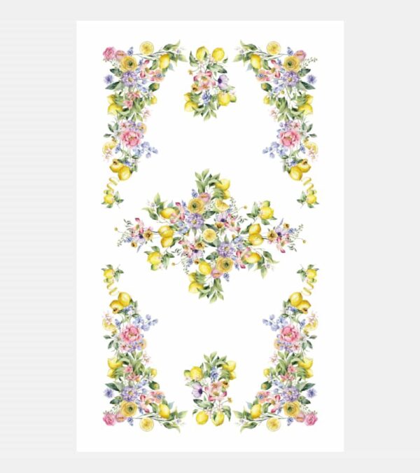 Tovaglia copritavolo in cotone 100% con stampa digitale Lemon Made in Italy