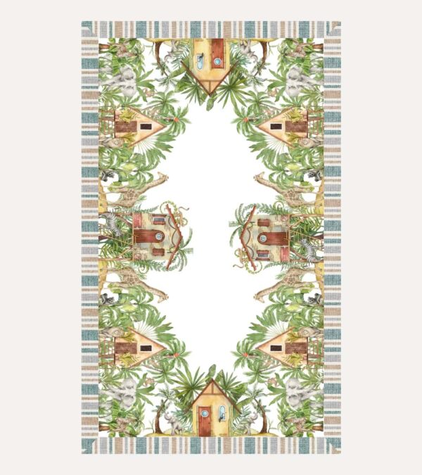 Tovaglia in cotone 100% con stampa digitale TOVAGLIA SAVANA Made in Italy