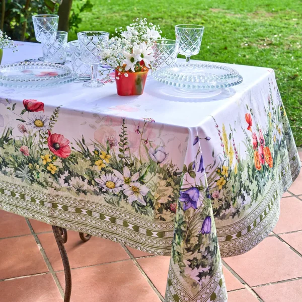Tovaglia limoni Tiffany 05 Vingi in cotone 100% con stampa digitale,made in italy