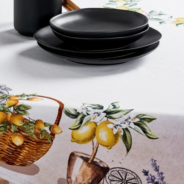 Tovaglia floreale Tiffany 10 Vingi in cotone 100% con stampa digitale, made in italy