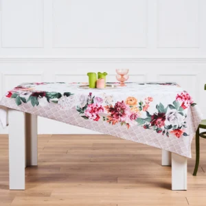 Tovaglia floreale Tiffany 15 Vingi in cotone 100% con stampa digitale,con motivo floreale Multicolore