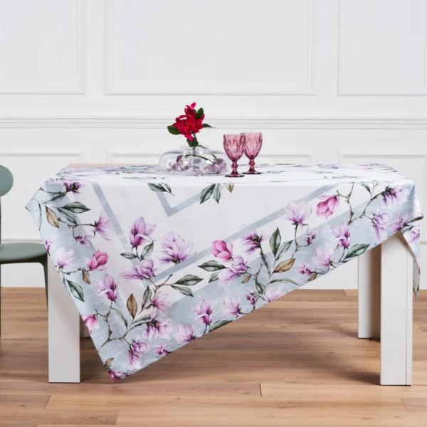 Tovaglia floreale Tiffany 21 Vingi in cotone 100% con stampa digitale,con motivo floreale multi colore