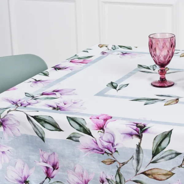 Tovaglia floreale Tiffany 21 Vingi in cotone 100% con stampa digitale,con motivo floreale multi colore