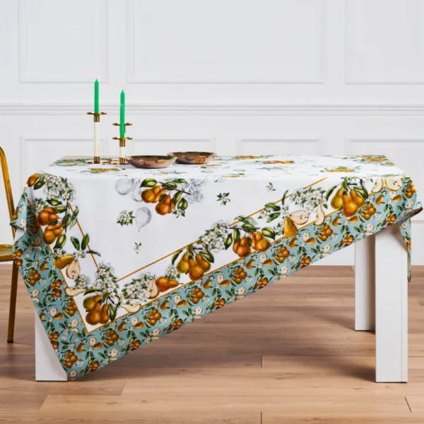 Tovaglia frutta pere Tiffany 23 Vingi in cotone 100% con stampa digitale,