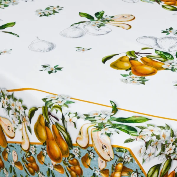 Tovaglia frutta pere Tiffany 23 Vingi in cotone 100% con stampa digitale,
