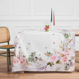 Tovaglia floreale Tiffany 24 Vingi in cotone 100% con stampa digitale,con motivo floreale multi colore