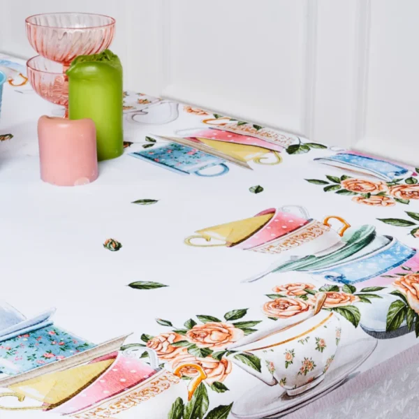 Tovaglia Tiffany 27 in cotone per tavoli 6-12 posti - Vingi