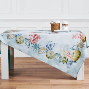 Tovaglia Tiffany 32 by Vingi con stampa marina e coralli – Made in Italy