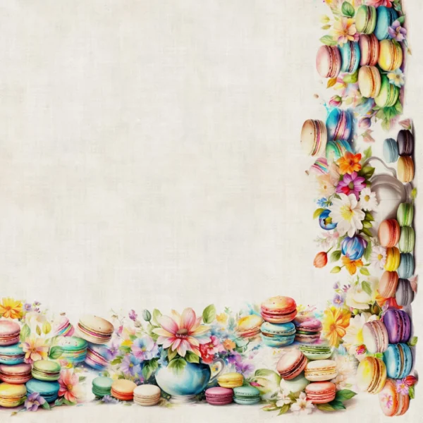 Tovaglia TIFFANY 36 Vingi in cotone 100% con stampa digitale macaron floreale, Made in Italy