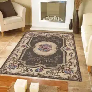 tappeto aubusson Fango classico elegante antiscivolo lavabile soggiorno