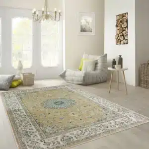 tappeto silk oro effetto seta persiano elegante antiscivolo soggiorno