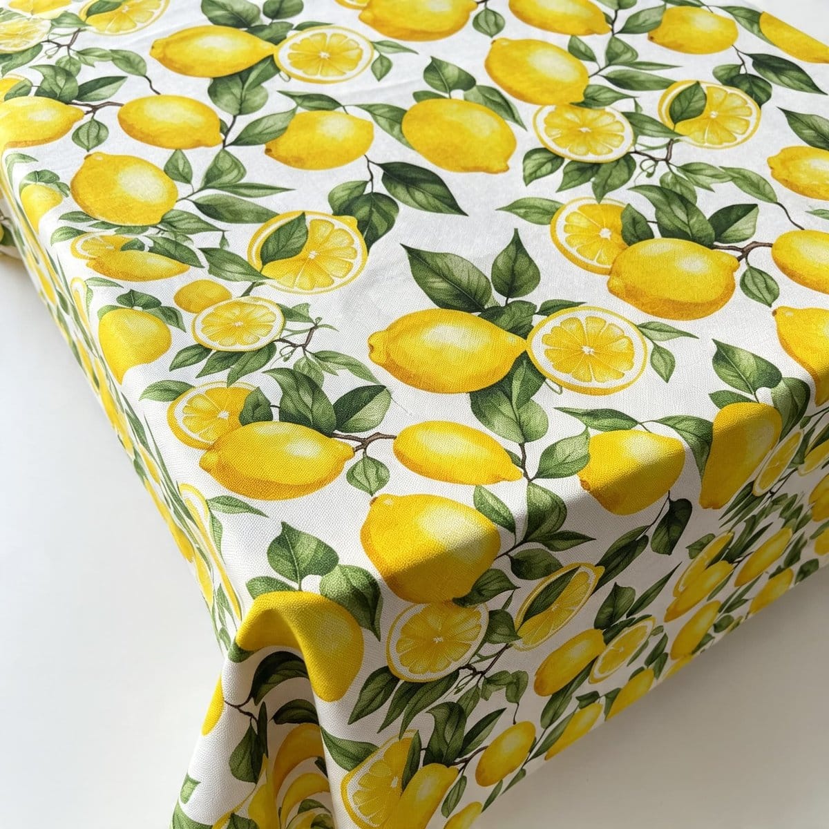 Tovaglia Fantasia Limoni cotone digitale primaverile — tovaglie made in Italy Damlak Store