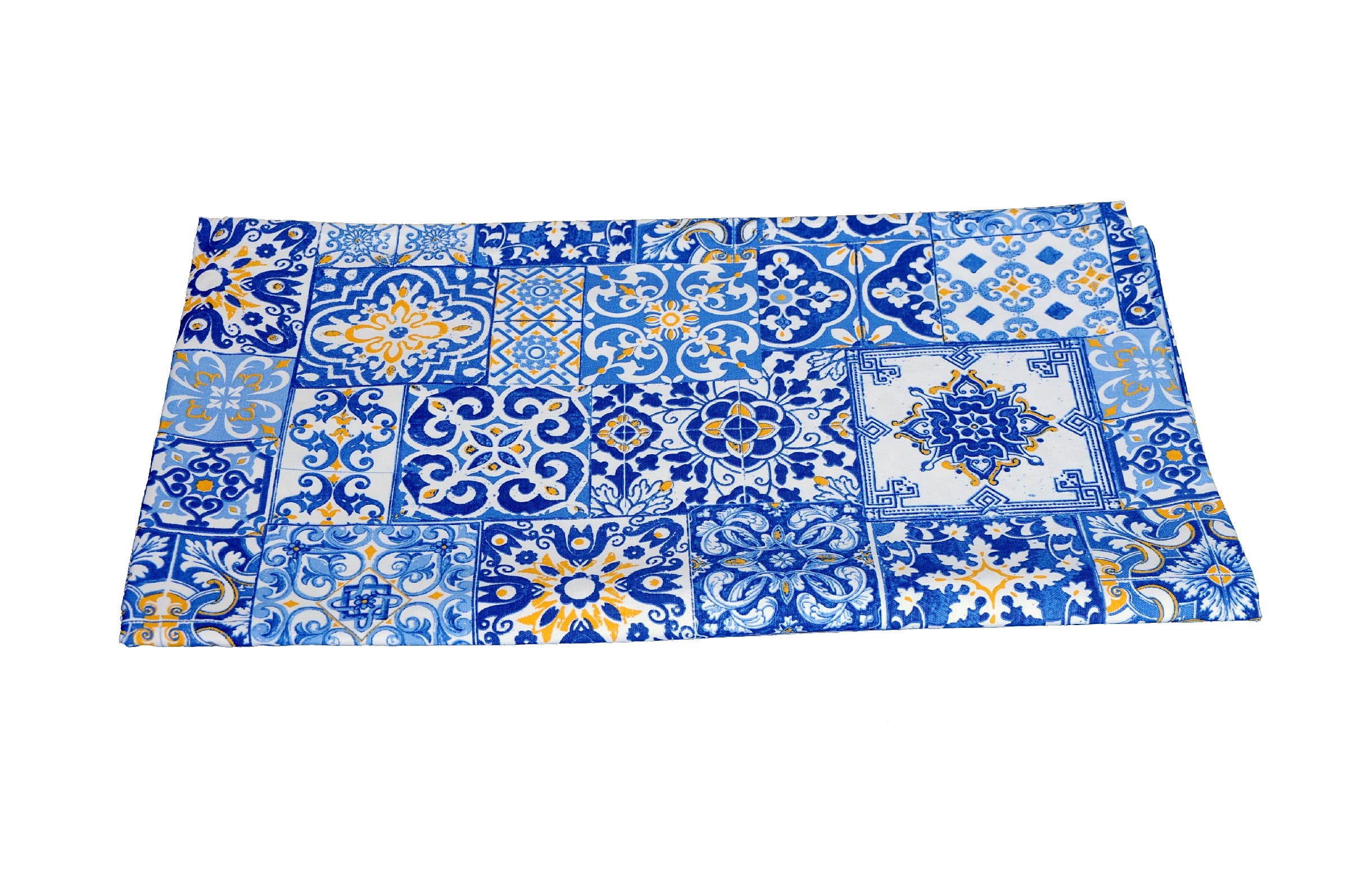 Tovaglia Miros Maiolica Blu – Stile Mediterraneo in 100% Cotone - immagine 3