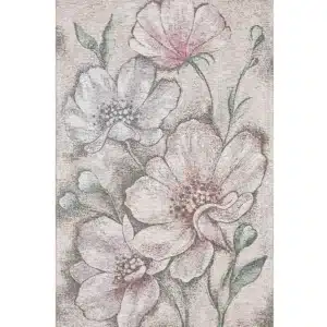 Tappeto Asturia multicolor con fantasia floreale elegante Made in Italy vista intera