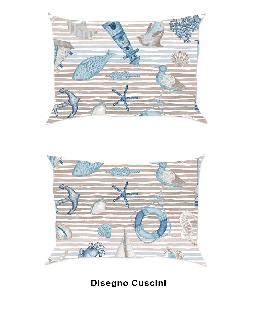 Completo lenzuola in cotone Mare Beige - foto 3