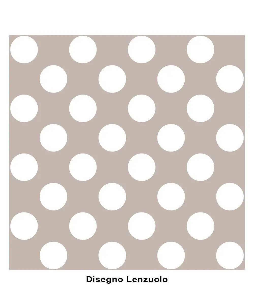 Completo lenzuola in cotone Pois Beige - foto 2