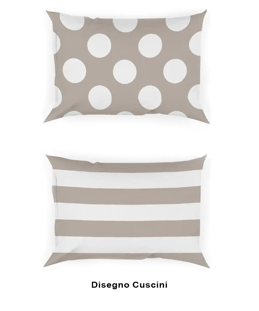 Completo lenzuola in cotone Pois Beige - foto 3