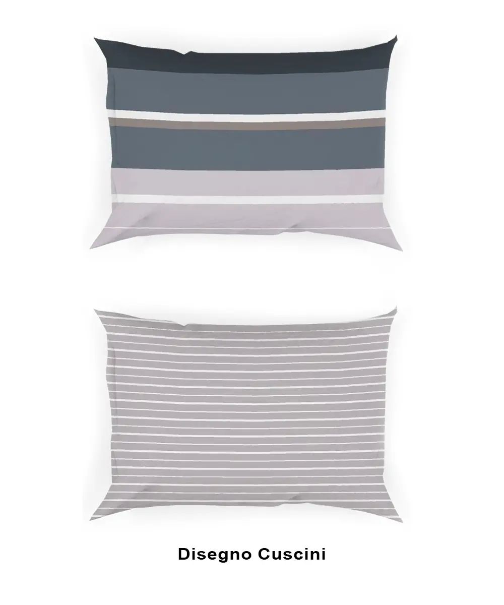 Completo lenzuola in cotone Scia Grigio - foto 3