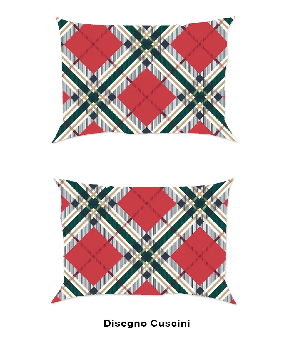 Completo lenzuola in cotone Tartan - foto 3