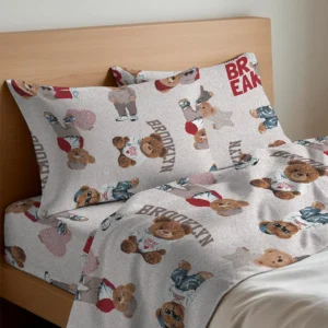 Completo lenzuola in cotone Teddy Beige - foto 1