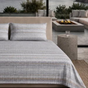 Completo lenzuola in cotone Trama 7 Grigio - foto 1