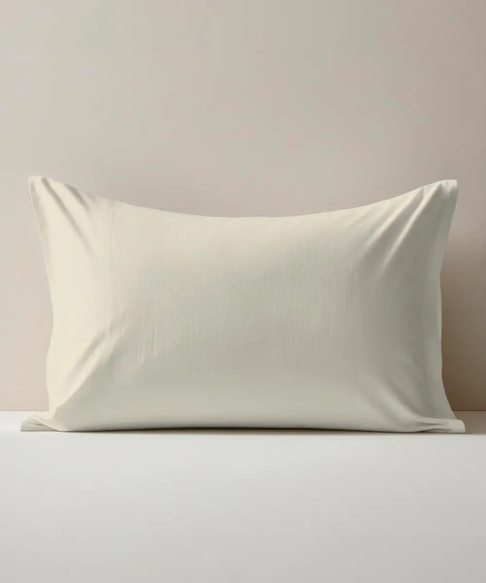 Completo lenzuola in percalle di cotone Beige - foto 4