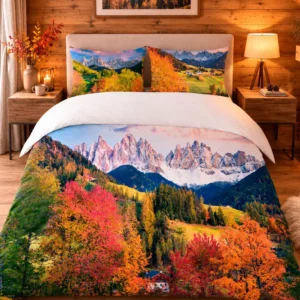 Parure Copripiumino Digitale Dolomiti con paesaggio autunnale delle Dolomiti - foto 1