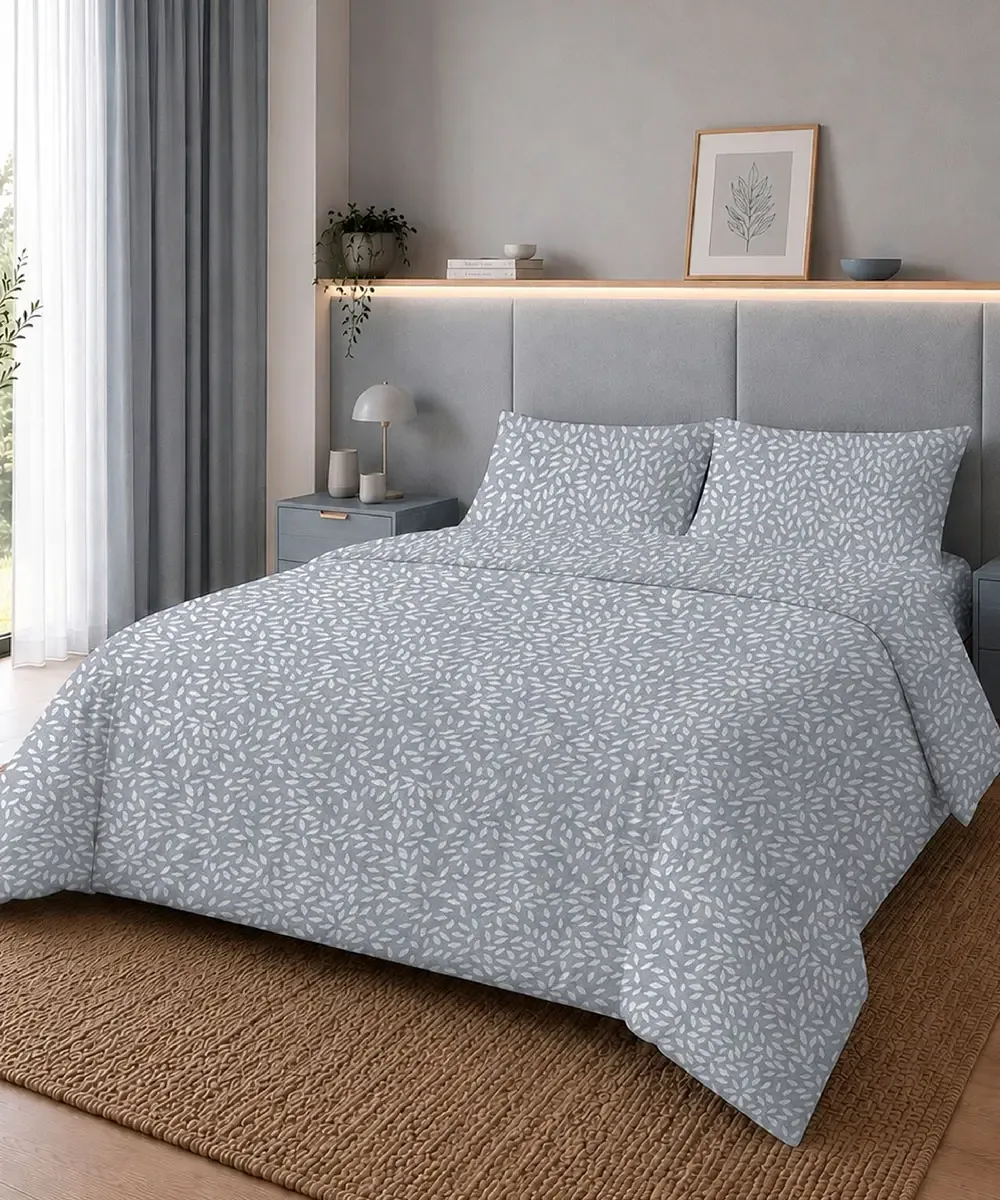 Parure Copripiumino Mosaico Grigio con un effetto mosaico tono su tono grigio - foto 1