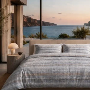 Parure Copripiumino Trama 7 Grigio con trama sfumata grigio-azzurro - foto 1
