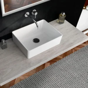Tappeto bagno Crazy Cemento antiscivolo ambientato in un bagno moderno