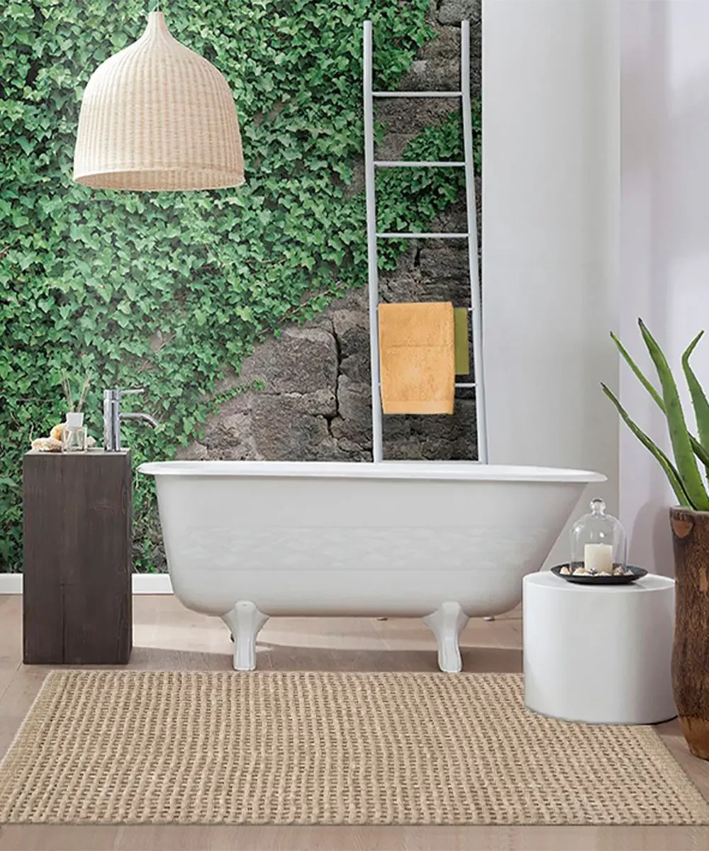 Tappeto bagno Crazy Corda antiscivolo ambientato in un bagno moderno