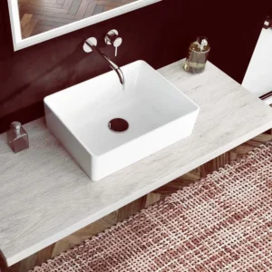 Tappeto bagno Crazy Rosa antiscivolo ambientato in un bagno moderno
