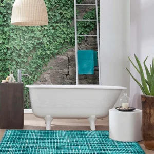 Tappeto bagno Crazy Tiffany antiscivolo ambientato in un bagno moderno