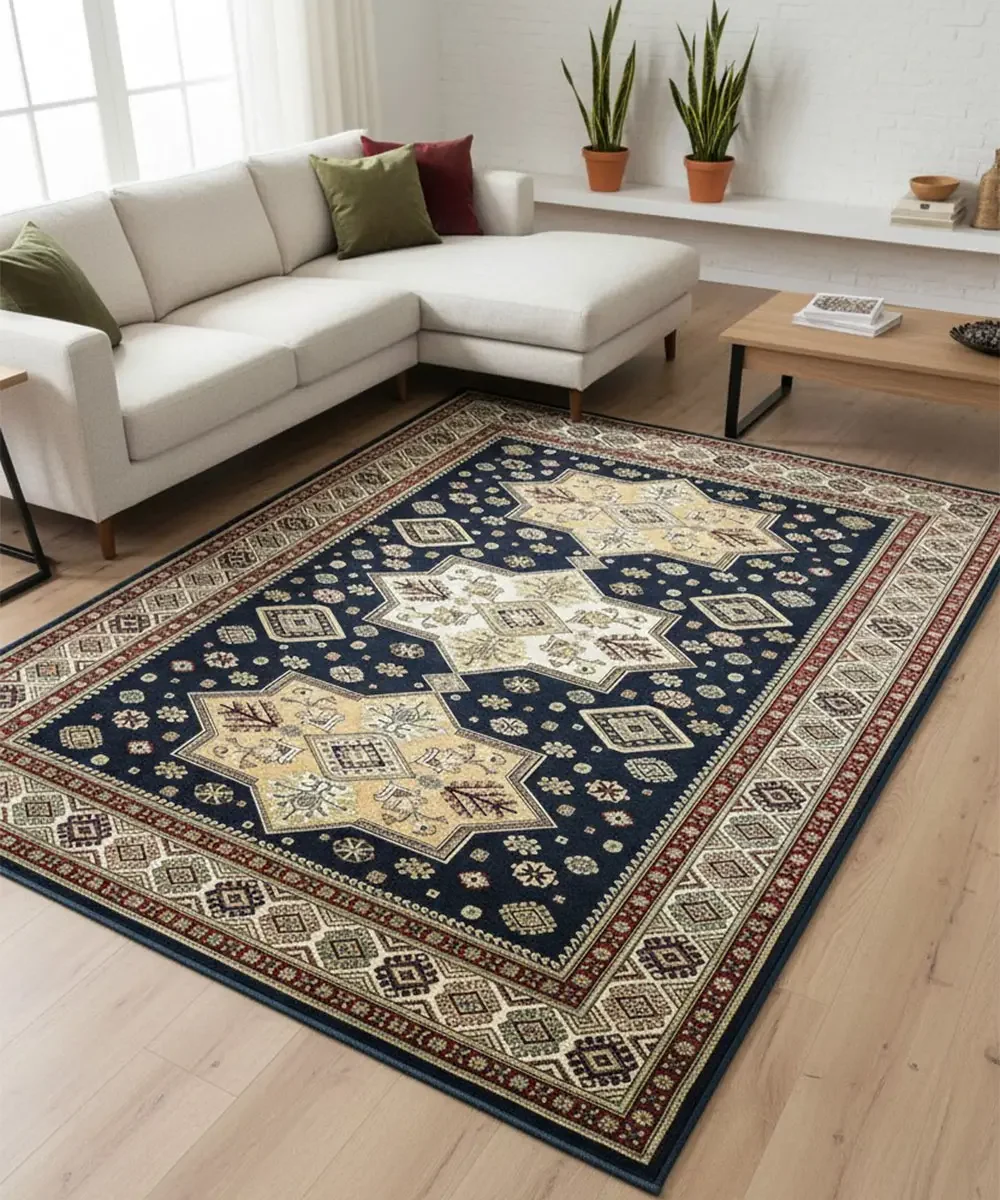 Tappeto Diamond 549 Blu – in ambiente
