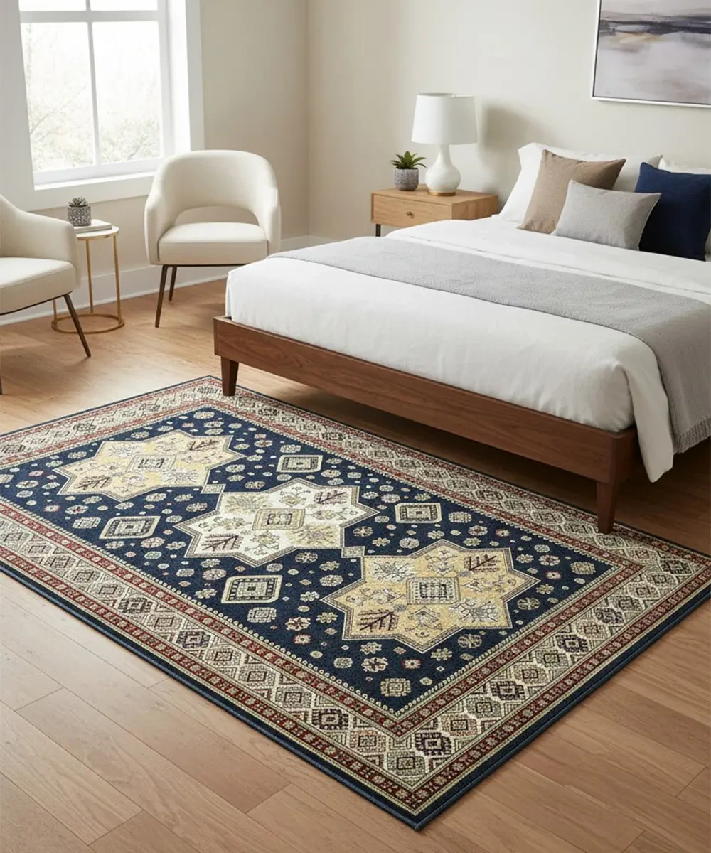 Tappeto Diamond 549 Blu – in camera da letto