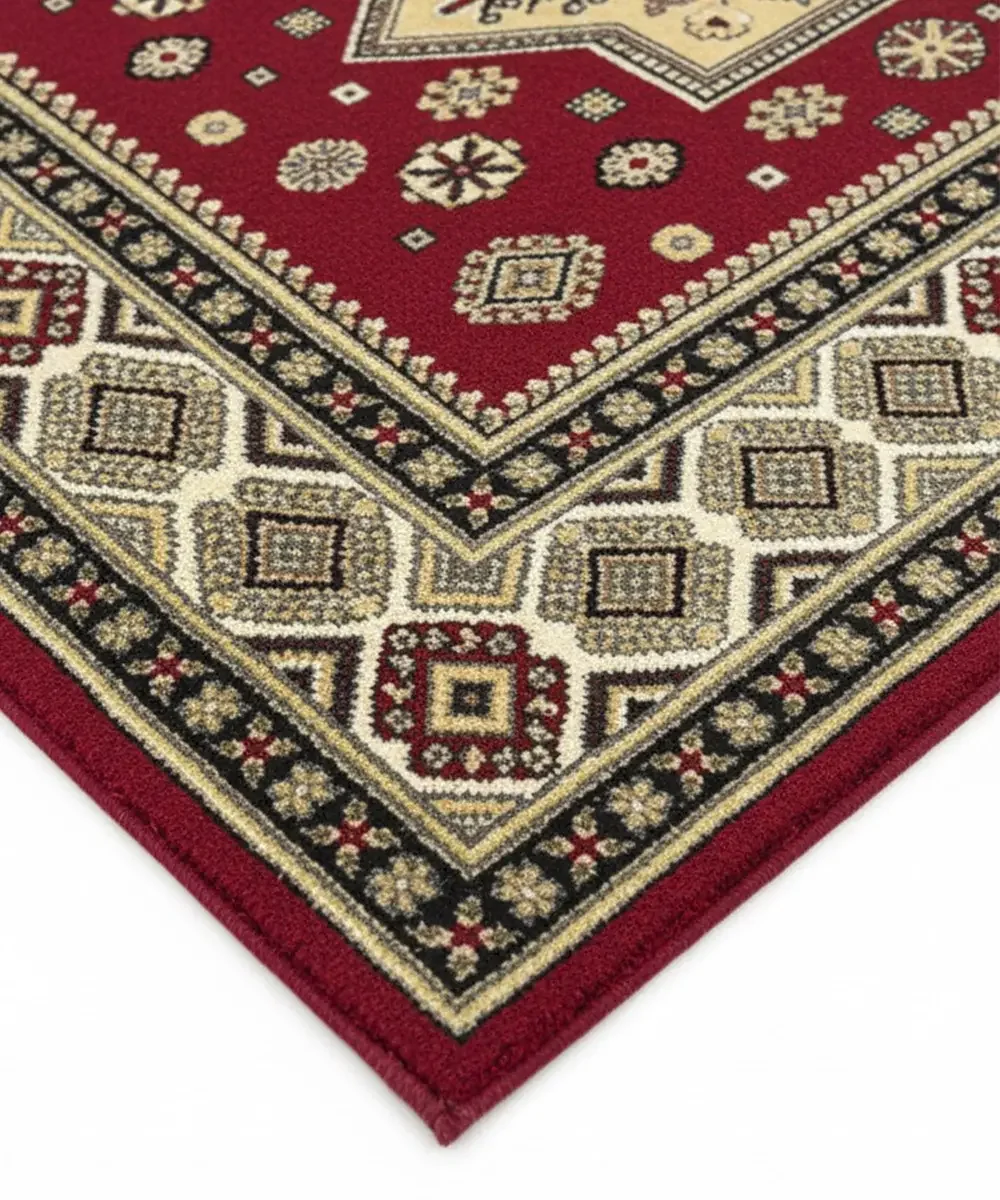 Tappeto Diamond 549 Rosso – dettaglio bordo e trama