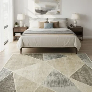 Tappeto Diamond 7014 Beige Blu – in camera da letto