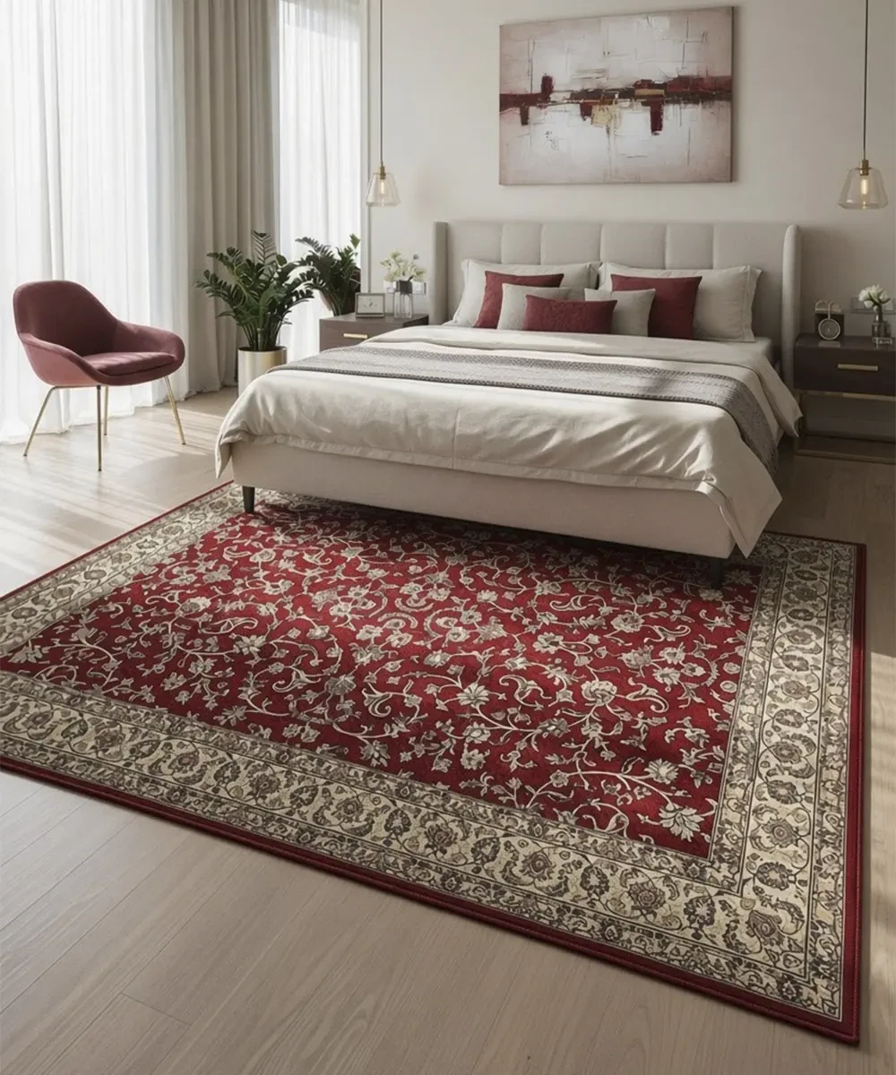 Tappeto Diamond 7061 Rosso – in camera da letto