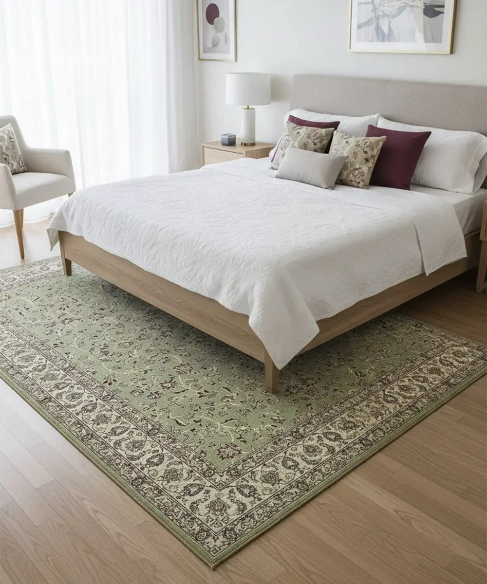 Tappeto Diamond 7061 Verde – in camera da letto