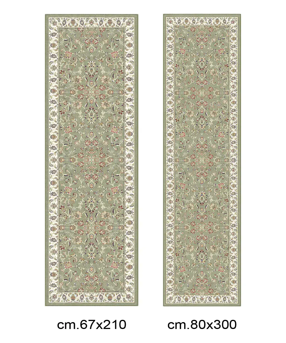 Tappeto Diamond 7061 Verde – misure passatoia 67x210 e 80x300