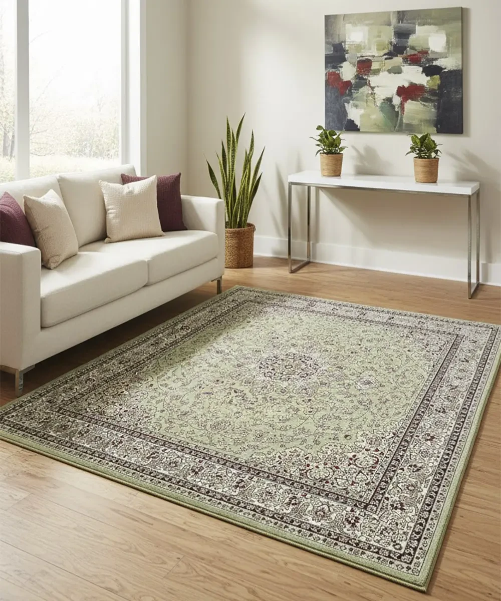 Tappeto Diamond 7222 Verde – in ambiente