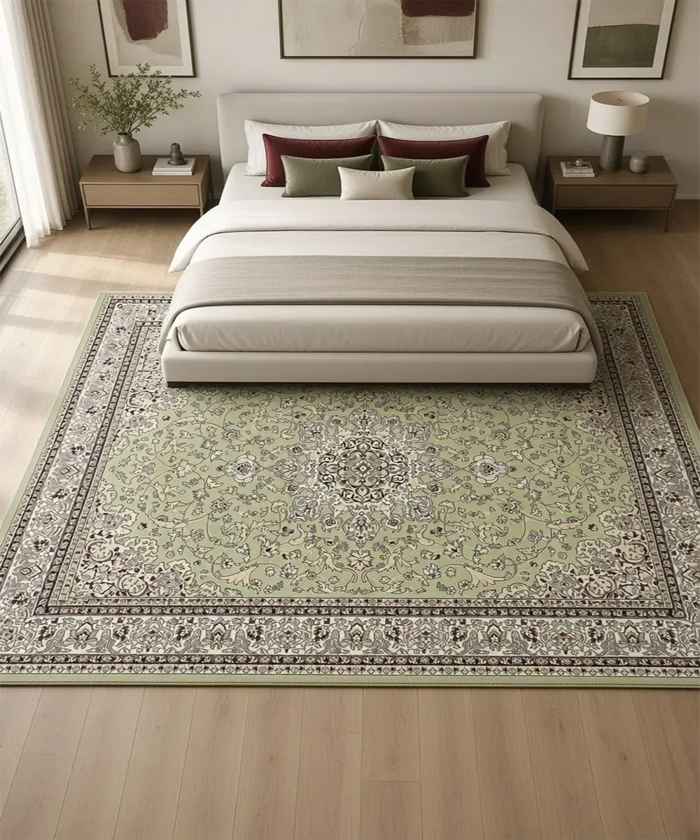 Tappeto Diamond 7222 Verde – in camera da letto