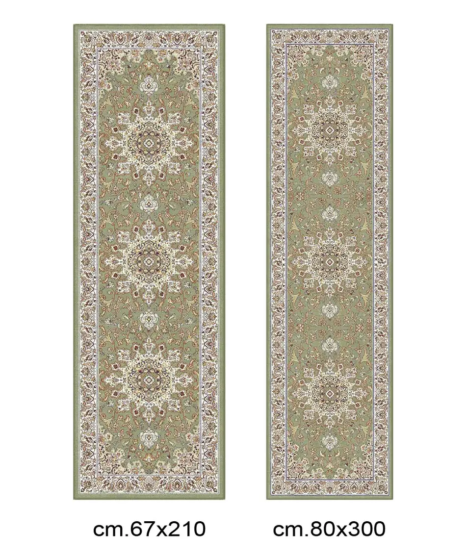 Tappeto Diamond 7222 Verde – misure passatoia 67x210 e 80x300
