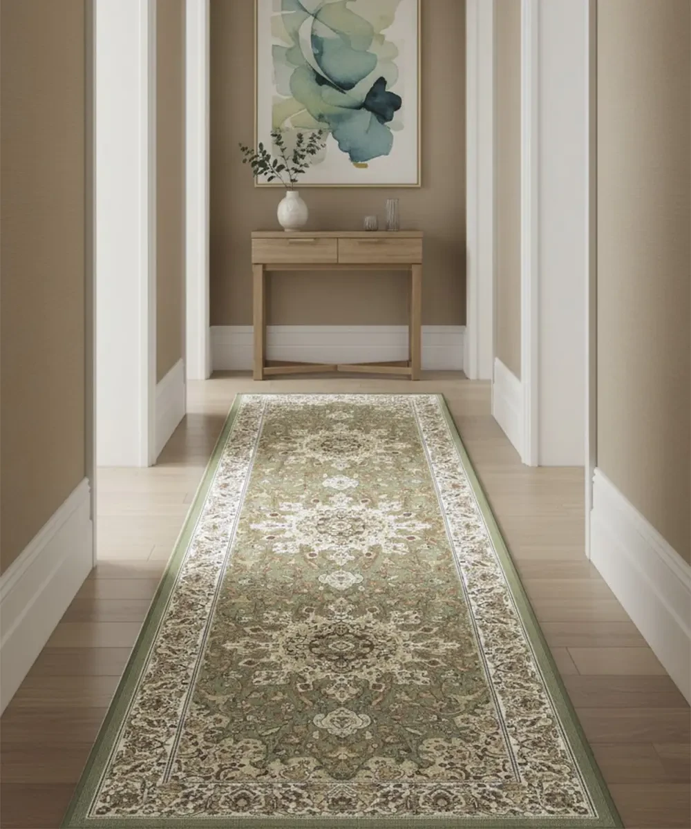 Tappeto Diamond 7222 Verde – passatoia in corridoio
