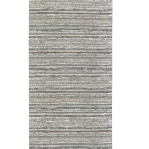 Passatoia a righe Laos Tortora in chenille jacquard tortora e grigio, antiscivolo e lavabile